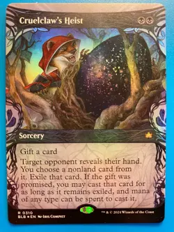 MTG 1x FOIL SHOWCASE Cruelclaw's Heist 310 Bloomburrow Magic the Gathering x1 NM - Image 1