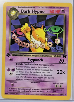 Pokemon Team Rocket 1st Dark Hypno 26/82 Non Holo Rare NMM Unplayed WOTC 2000 - Image 1
