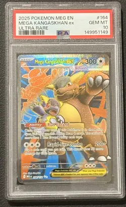 2025 POKEMON MEG EN-MEGA EVOLUTION ULTRA RARE #164 MEGA KANGASKHAN EX PSA 10 - Image 1