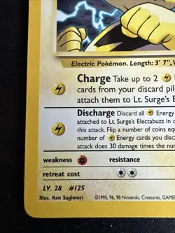 POKEMON Lt. Surge's Electabuzz 6/132 Gym Heroes Unlimited Holo Rare - Image 5