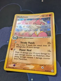 Medicham 42/101 Reverse Holo Pokemon Card Stamped Ex Hidden Legends Pokemon NM - Image 3