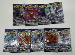 Lot of (9) Pokemon TCG SWSH Chilling Reign Booster Packs SEALED NEW - Image 1