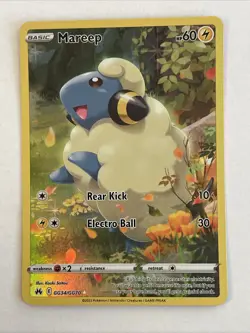 Mareep GG34/GG70 Crown Zenith Galarian Gallery Holo Rare NM Pokemon TCG - Image 1