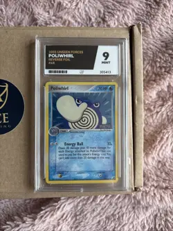 Poliwhirl EX Unseen Forces Pokemon TCG 68/115 Reverse Holo ACE GRADING mint 9 - Image 1