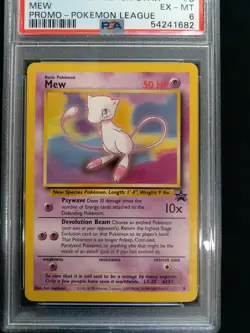 Graded PSA 6 2000 Pokemon Black Star - Mew - Promo - Pokemon League #8 - Image 2