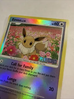 Pokemon - Eevee - 62/100 Burger King Promo Reverse Holo - Platinum Stamped LP - Image 5