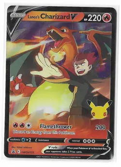Lance’s Charizard V SWSH133 Sword & Shield Black Star Promo Pokemon TCG NM - Image 1