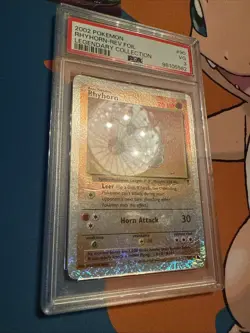 2002 Pokemon Legendary Collection #90/110 Rhyhorn-Reverse Foil - PSA 3 - Image 2
