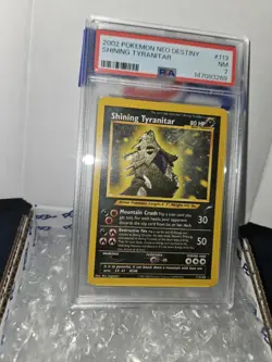 2002 POKEMON NEO DESTINY #113 SHINING TYRANITAR PSA 7 - Image 1