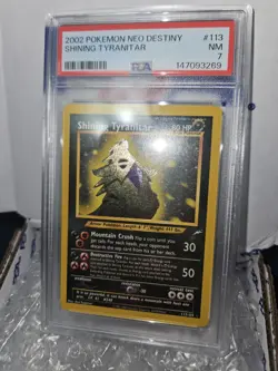 2002 POKEMON NEO DESTINY #113 SHINING TYRANITAR PSA 7 - Image 2