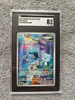 2023 POKEMON PAL EN-PALDEA EVOLVED ILLUSTRATION RARE #205 EISCUE SGC 8 - Image 1