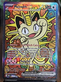 Pokemon Meowth ex 121/088 ENGLISH Special Illustration Rare Perfect Order - Image 1