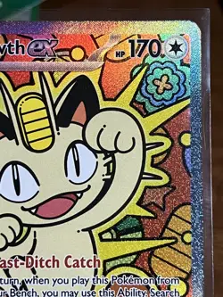 Pokemon Meowth ex 121/088 ENGLISH Special Illustration Rare Perfect Order - Image 3