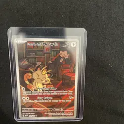 Pokemon Team Rocket's Meowth 203/182 Destined Rivals Rare Holo Basic HP 70 Engl… - Image 1