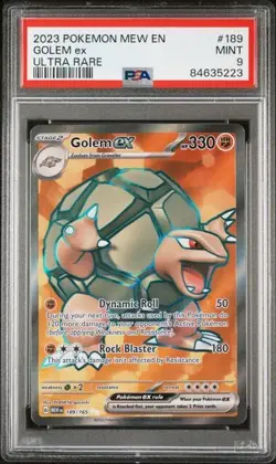 2023 Pokemon 151 Golem ex ULTRA RARE PSA 9 MINT #189/165 DOUBLE RARE FULL ART - Image 1