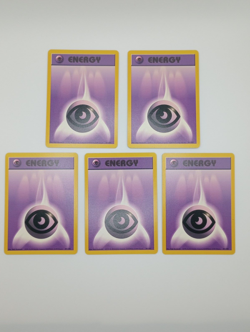 5x - Vintage Pokemon Base Set Psychic Set Grass Energy 101/102 - Mint Pack Fresh - Image 1