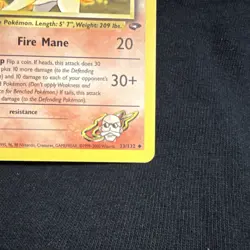Pokemon TCG Blaine's Rapidash Gym Challenge 33/132 Wizards 2000 - Image 4