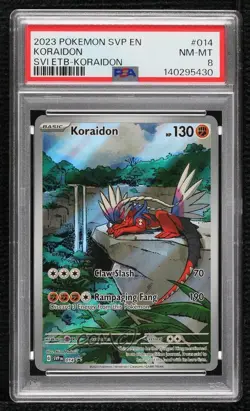 Koraidon (Pokemon Center) Pokemon Scarlet & Violet Black Star Promo PSA 8 - Image 1
