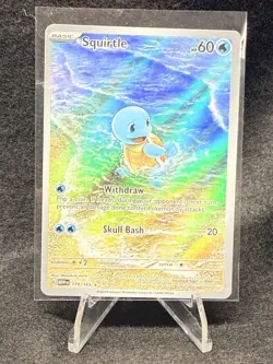 Pokemon Squirtle 170/165 Scarlet and Violet 151 Holo Illustration Rare NM - Image 1