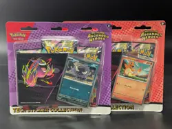 Pokemon Ascended Heroes Tech Sticker Collection Charmander Gastly Set 6 Packs - Image 1