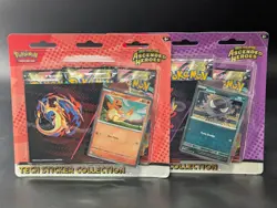 Pokemon Ascended Heroes Tech Sticker Collection Charmander Gastly Set 6 Packs - Image 2