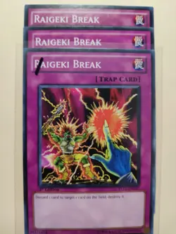 3x Raigeki Break YS11-EN037 Common 1st Edition VLP - Image 1