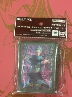 One Piece Card Games Official Sleeves Roronoa Zoro NEW SEALED - Image 1