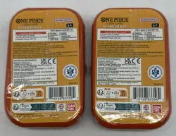 Lot of (2) One Piece TCG Tin Pack Set Vol.2 Portgas.D.Ace Mini Tins SEALED - Image 2
