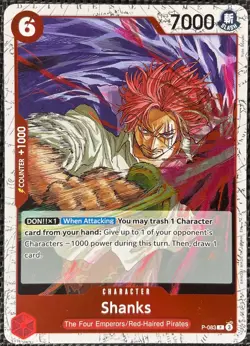 One Piece Shanks P-083 Foil Promo NM - Image 1