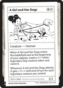 A Girl and Her Dogs [Mystery Booster 2 Playtest Cards] Near Mint - Image 1