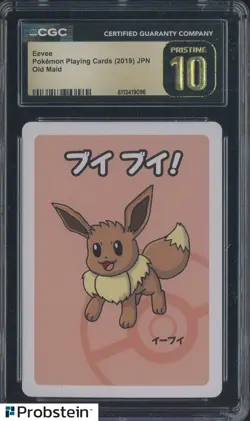 2019 Pokemon Japanese Playing Cards Old Maid Eevee CGC 10 PRISTINE - Image 1