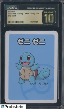2019 Pokemon Japanese Playing Cards Old Maid Squirtle CGC 10 PRISTINE - Image 1