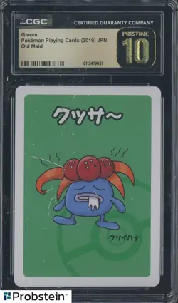 2019 Pokemon Japanese Playing Cards Old Maid Gloom CGC 10 PRISTINE - Image 1