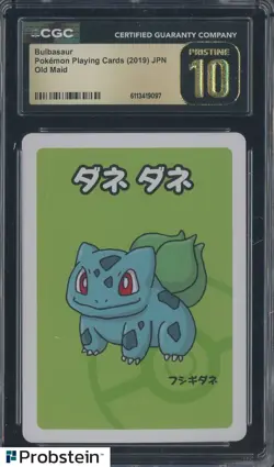 2019 Pokemon Japanese Playing Cards Old Maid Bulbasaur CGC 10 PRISTINE - Image 1