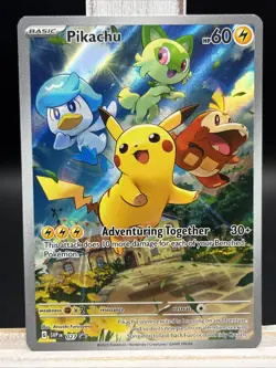 ✨Pikachu 027 Sv: Scarlet & Violet Promo Cards Holo Illustration Rare✨ - Image 1