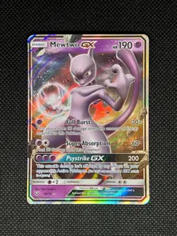 Mewtwo GX 39/73 Shining Legends Full Art Ultra Rare Holo Pokemon Card HP 190 - Image 1