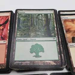 Champions of Kamigawa Basic LANDS ONLY MTG Lot Art Variants Over 100 Land Cards - Image 3