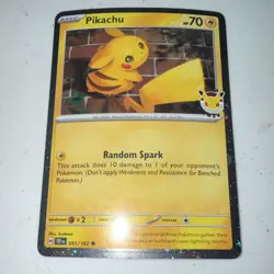 Pokemon Pikachu Promo Holo 051/162 Miscellaneous Cards Basic 70HP Random Spark - Image 1