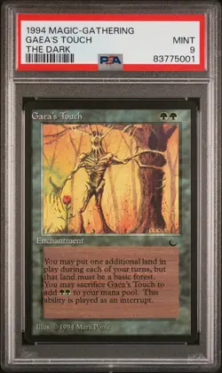 Gaea's Touch - The Dark - MTG - Mint - PSA 9. POP 17. More MTG in my store - Image 1