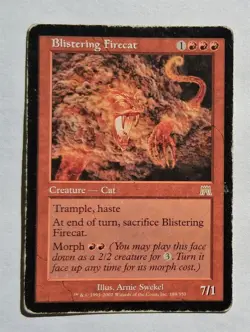 Magic MTG - Blistering Firecat - Onslaught - HP - Image 1