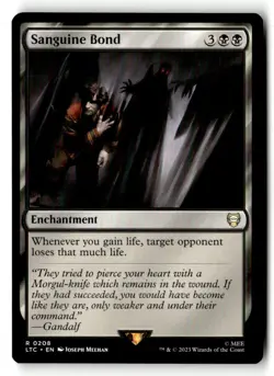 1x MTG Sanguine Bond NM Normal R Commander: The Lord of the Rings - Image 1