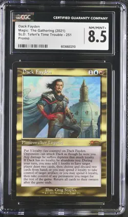 DACK FAYDEN Secret Lair Mythic Time Trouble CGC 8.5 MTG [Nostalgium] - Image 1