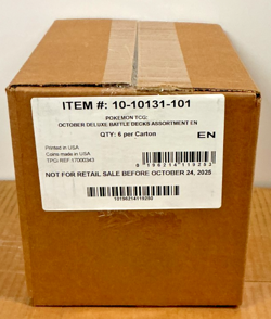 POKEMON TCG OCTOBER DELUXE MEGA BATTLE DECK SEALED 6 BOX CASE - Image 1