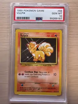 PSA 10 Vulpix #68 Pokemon Base Set - Image 1