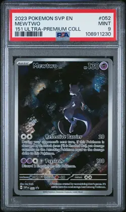 Mewtwo 151 Ultra-Premium Coll Pokemon Svp En-Sv Black Star Promo 052 NM PSA 9 - Image 1