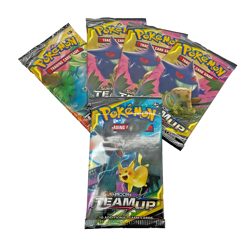 Lot of (5) Pokemon TCG Sun & Moon TEAM UP Booster Packs SEALED NEW - Image 1