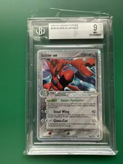 2005 Pokemon EX Unseen Forces Scizor EX 108/115 BGS 9 MINT - Image 1