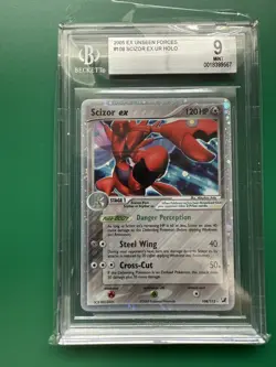 2005 Pokemon EX Unseen Forces Scizor EX 108/115 BGS 9 MINT - Image 3