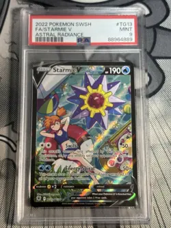 2022 Pokemon Astral Radiance Starmie V Full Art Trainer Gallery #TG13 PSA 9 MINT - Image 1
