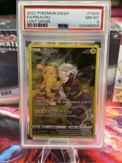 Pokemon TCG: SWSH11: Lost Origin Trainer Gallery #TG05/TG30 Pikachu Psa8 - Image 1